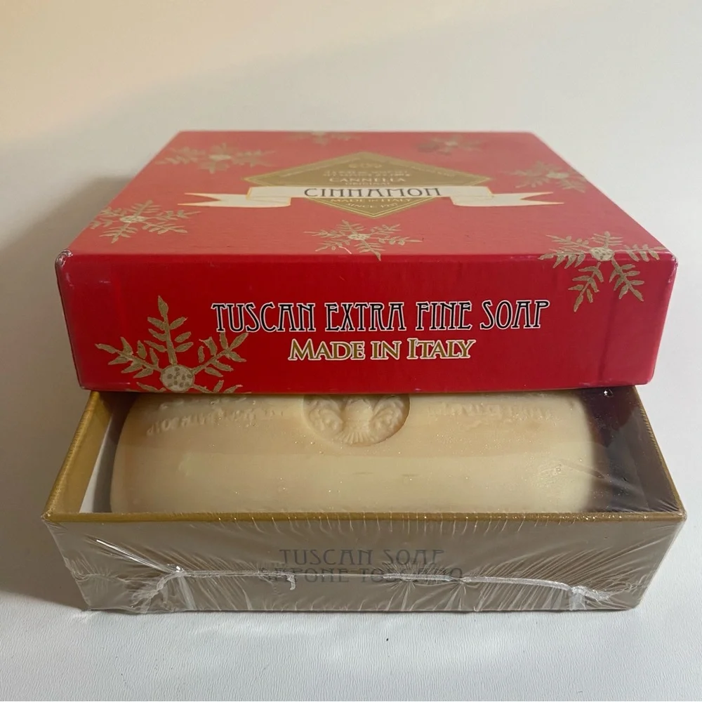 NIB Set Of 2 Cannella Original Vegetal Handmade In Italy 10.5oz Bar Cinnamon